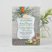 Protea - Strelitzia Bloem Huwelijksuitnodiging Kaart (Staand voorkant)