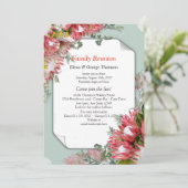 Protea - Strelitzia Bloemboeket Reünie Kaart (Staand voorkant)