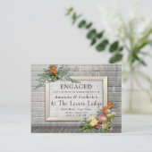 Protea - Strelitzia Flower Arrangement Verloving Uitnodiging Briefkaart (Staand voorkant)