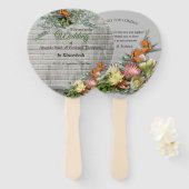 Protea - Strelitzia Flower Handwaaier (Voorkant en achterkant)