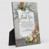 Protea - Strelitzia Flower Hartelijk dank Fotoplaat (Zijkant)