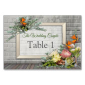Protea - Strelitzia Flower Table cards Kaart (Voorkant)