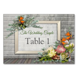 Protea - Strelitzia Flower Table cards Kaart