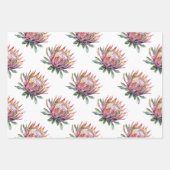 Protea Sugarbush bloem Zuid-Afrikaans plant Inpakpapier Vel (Voorkant 3)