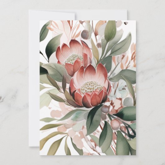 Protea Verjaardag Uitnodiging (Achterkant)