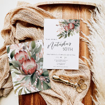 Protea Verjaardag Uitnodiging