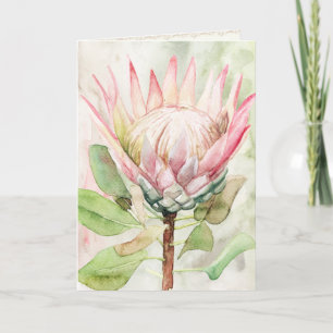 Protea Waterverf Art Print Wenskaart Kaart