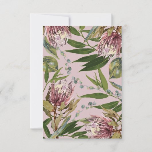 Protea Wedding RSVP Response Kaart (Achterkant)