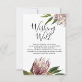 Protea Wedding Wishing Well Response Kaart (Voorkant)