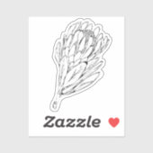 Protea Zwart & Wit custom cut sticker II (Vel)