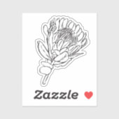 Protea Zwart & Wit Custom cut Sticker III (Vel)