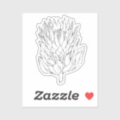 Protea Zwart & Wit custom cut Sticker IV (Vel)