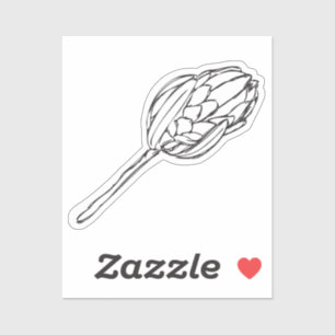 Protea Zwart & Wit custom cut Sticker V