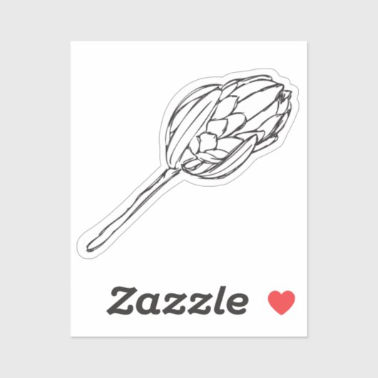 Protea Zwart & Wit custom cut Sticker V (Vel)