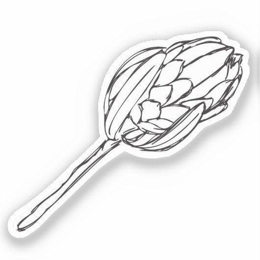 Protea Zwart & Wit custom cut Sticker V (Voorkant)