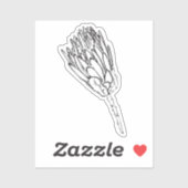 Protea Zwart & Wit Custom Cut sticker V (Vel)