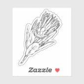 Protea Zwart & Wit custom sticker I (Vel)