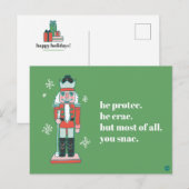"Protec" Nutkraker Holiday Briefkaart (Voorkant / Achterkant)