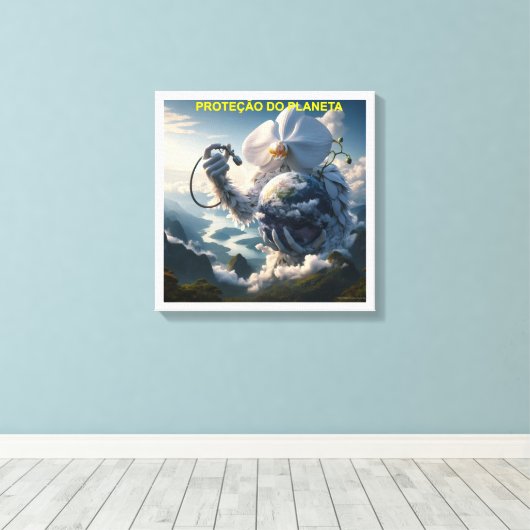 PROTEÇÃO DO PLANETA - CANVAS esticada (Insitu (Houten vloer))