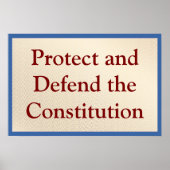 Protect and Defend the Constitution Poster (Voorkant)