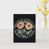 Protect And Fund Public Education Public Teachers  Kaart (Gele Bloem)