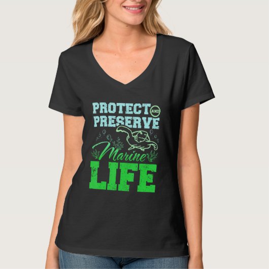 Protect and preserve marine life t-shirt (Voorkant)
