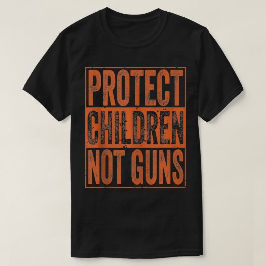 Protect Children Not Guns  Violence Awareness End  T-shirt (Design voorkant)