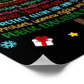 Protect Human Rights Democracy Christmas Tree Men Poster (Hoek)