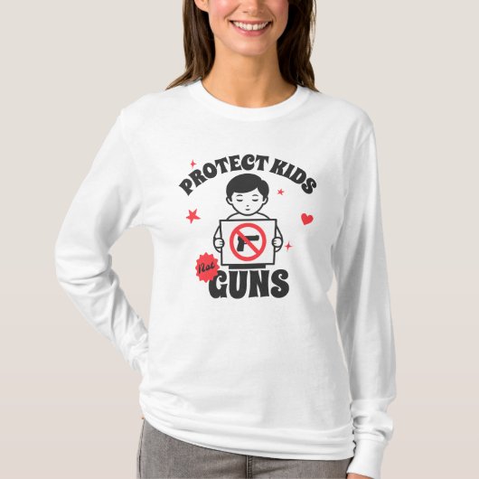 Protect Kids Not Guns T-shirt (Voorkant)