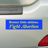 Protect little children bumpersticker (Op auto)