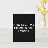 Protect Me From What I Want Desire Quote Kaart (Gele Bloem)