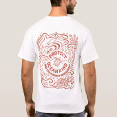 Protect Ocean Kind Eco Awareness Line Art T-shirt (Achterkant)