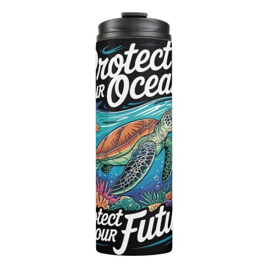 Protect Oceans Future Advocate T-shirt Thermosbeker (Voorkant)