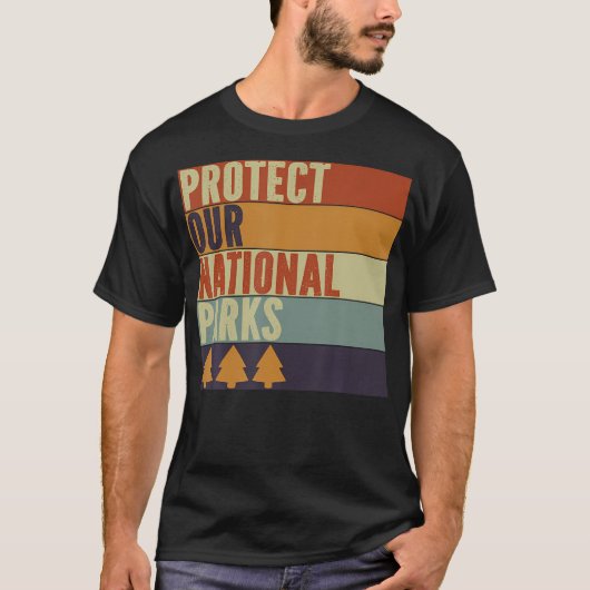 Protect Our 63 National Parks Us Outdoor Hiking Ca T-shirt (Voorkant)