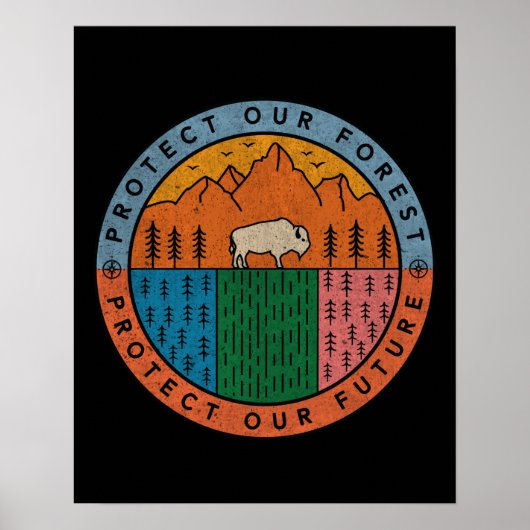 Protect Our Forest National Parks Climate Change Poster (Voorkant)