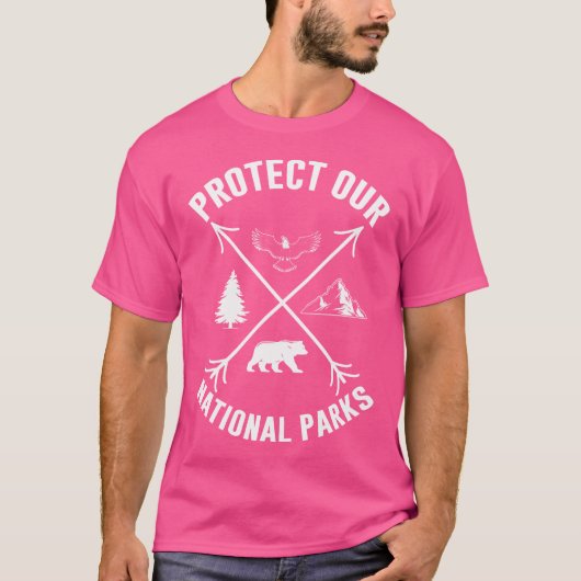 Protect Our National Parks Resist Outdoor Camping T-shirt (Voorkant)