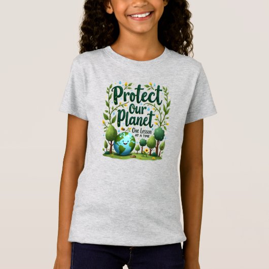 Protect Our Planet – Eco Classroom Print T-shirt (Voorkant)