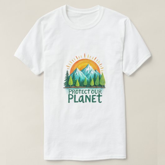 Protect Our Planet Vector Design | Nature Tree Mou T-shirt (Design voorkant)
