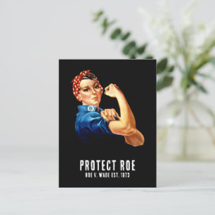 Protect Roe v Wade Rosie de klinker zwart Briefkaart