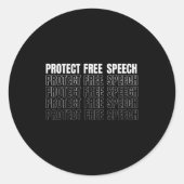 Protect Speech Men Women  Ronde Sticker (Voorkant)