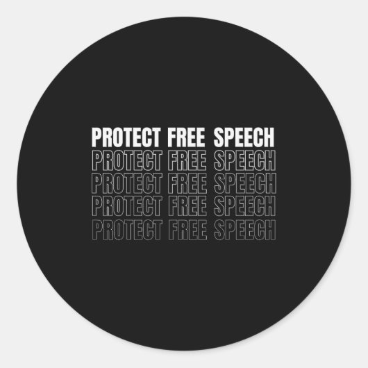 Protect Speech Men Women  Ronde Sticker (Voorkant)