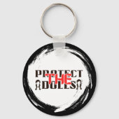 Protect the Dolls – Gothic Typography  Sleutelhanger (Voorkant)