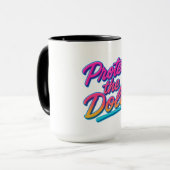 Protect the Dolls Neon Retro Art Mok (Voorkant links)