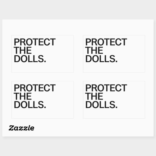 Protect The Dolls Rechthoekige Sticker (Vel)