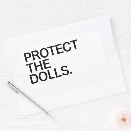 Protect The Dolls Rechthoekige Sticker (Envelop)