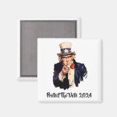 Protect The Vote 2024 Magnet (Voorkant / Achterkant)