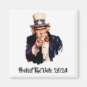 Protect The Vote 2024 Magnet (Voorkant)