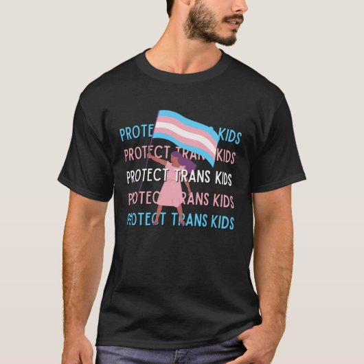 Protect Trans Kids LGBTQ Ally Trans Live Matter P T-shirt (Voorkant)