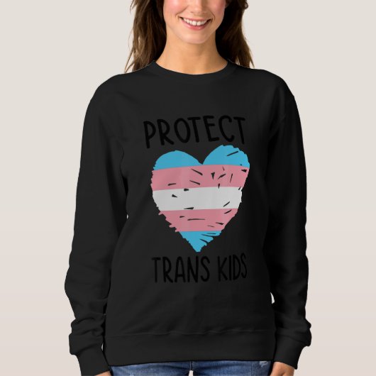 Protect Trans Kids Lgbtq Rainbow Pride Diversity Q Trui (Voorkant)