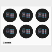 Protect Trans Kids - Trans Flag Wave Ronde Sticker (Vel)